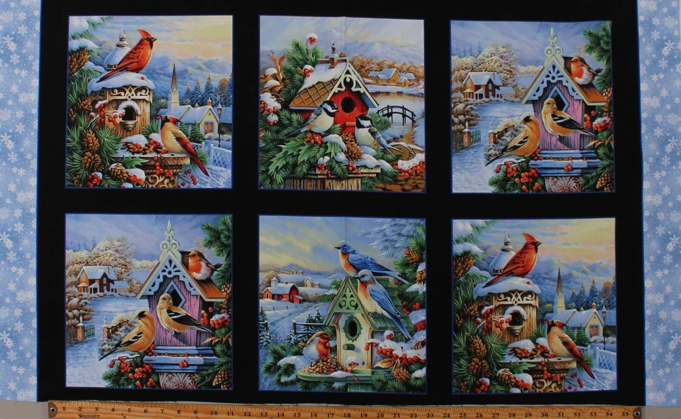 Panel de tela de temporada de invierno de aves animales de 24,5" X 44" D486,59 Foto 1 de 1