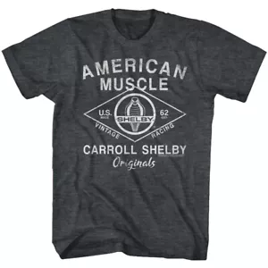 Carroll Shelby Original American Muscle Vintage Racing Est 1962 Men's T Shirt - Picture 1 of 3
