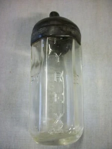 VINTAGE PYREX WIDE MOUTH BABY BOTTLE WITH FAULTLESS WONDER RUBBER BABY NIPPLE - Picture 1 of 10
