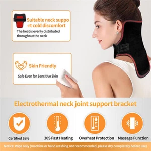 Electric Neck & Back Heating Pad Wrap For Neck And Shoulder Back Pain Relie - Picture 1 of 13
