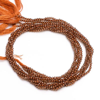 Cuentas rondelle redondas facetadas andesolita natural de 2 mm joyería 33 cm hilo EB-17 Foto 1 de 2