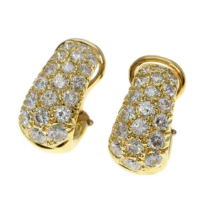 HARRY WINSTON Earring Pave Diamond K18 Yellow Gold - Picture 1 of 6