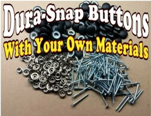 10-25-DURA SNAP UPHOLSTERY BUTTONS #30-#36-3/4"-1 1/2" SCREW STUDS YOUR MATERIAL - Picture 1 of 4