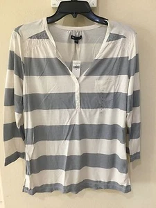 Neu GAP Damen bequemes Kleid Shirt Gr. Medium Oberteil gestreift blau Damen 44,99 - Bild 1 von 3