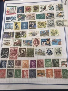 Rare Australian King George VI Stamp Rare mixed stamps Postage Used On Paper - Picture 1 of 11