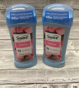 2-Pack Suave Powder Antiperspirant Deodorant 48-Hr Invisible Solid 2.6oz - Picture 1 of 2
