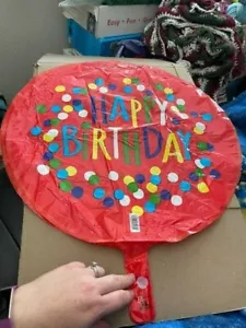 Anagram 21" Happy Birthday Dots Mylar Foil Balloon Party Decoration New! - Picture 1 of 1