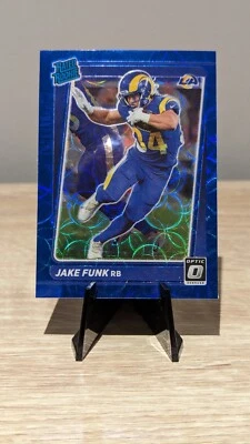 2021 Donruss Optic #295 Jake Funk Blue Scope Rookie Rams - Image 1 of 2