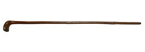 Antique Handcrafted Wood Walking Stick with Star of David Inlay - Picture 1 of 16