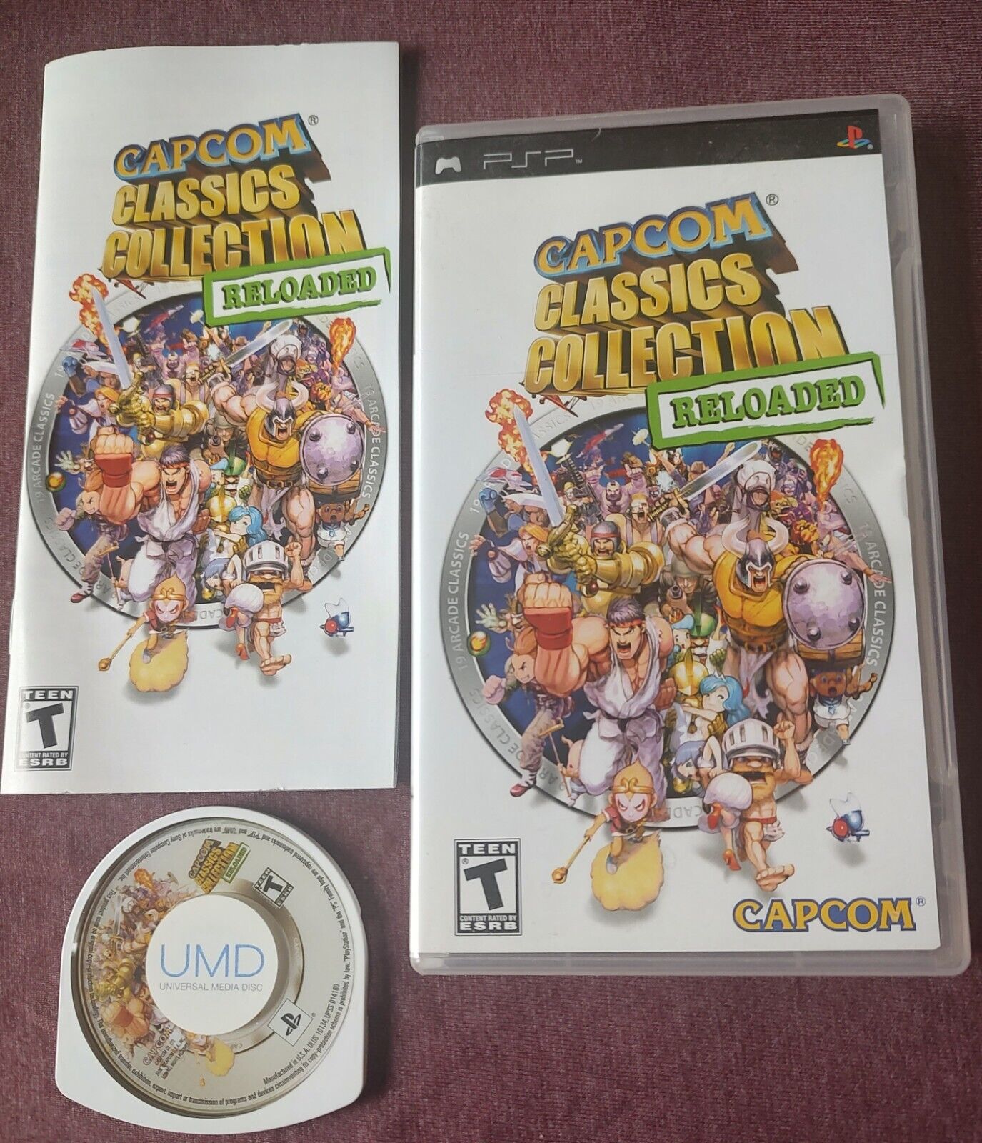 Capcom Classics Collection: Reloaded PSP (Sony PSP)  CIB Complete & Works
