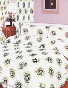 Annie 66" x 72" Cortinas plisadas a lápiz sin forro verde lima crema a juego con lazo trasero - Imagen 1 de 1