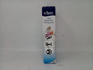 APEX 7 Day [AM/PM} XXL Pill Organizer {Set Of 4} -1 Purple,3 white - Picture 1 of 6