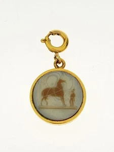 Hermes Gold Pendant Top 2cm x 1.5cm Women's Jewelry #EF AZB - Picture 1 of 4