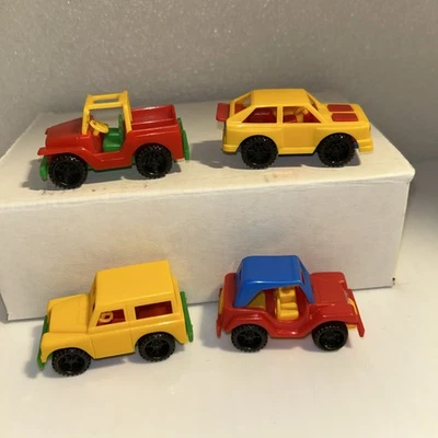 Vintage BRUDER TOY Lot of 4 Mini Plastic Toy Cars W. Germany - Image 1 of 4