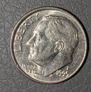 1995-p 10c Dime Full Torch About Full Bands Struck Through Grease Grease Filled - Picture 1 of 13