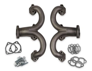 11704-RFLT Flowtech Rams Horn Exhaust Manifolds - Natural "Uncoated" - Picture 1 of 5