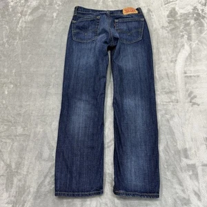Levis Jeans Herren 29x30 Blau 514 Straight Fit Dark Wash Denim Taschen Arbeit Logo - Bild 1 von 11