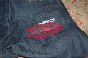 Rocawear Baggy Jeans Herren Größe 38 Blau Dunkle Waschung Weites Bein Hip Hop Grunge Neu mit Etikett Nos - Bild 1 von 21