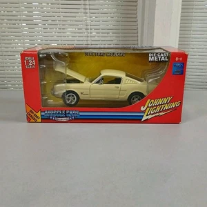 1965 Ford Mustang Johnny Lightning #51105J 1:24 Diecast Yellow  New In Box! - Picture 1 of 7