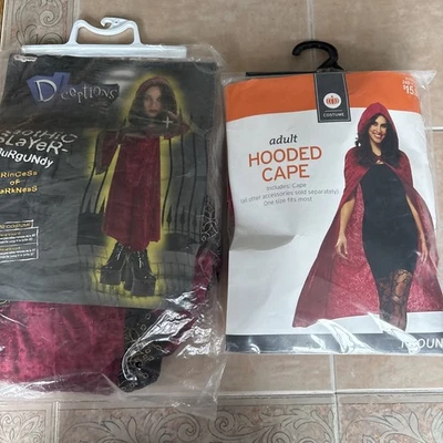 Vestido Gótico Bata Disfraz También Capucha Capa L Dos Disfraces Gótico Talla 9 Foto 1 de 4