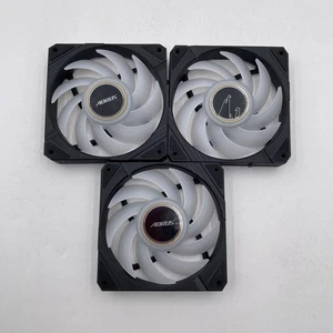 Gigabyte/Aorus ARGB PC Fans 120 mm 12V DC 0.58A SAB4H2U (24105A) Pack-3 - Picture 1 of 5