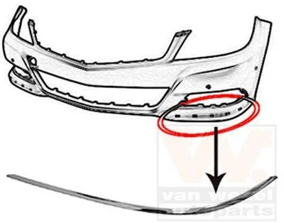 VAN WEZEL Zierleiste Stoßfänger Vorne Links - Bild 1 von 4