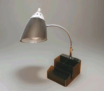 Modern Gray Task Lamp Light w/Flexible Arm & Office Organizer Arcadia Collection - Image 1 of 4