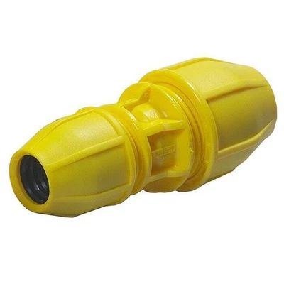 Philmac 32mm x 25mm Reduzierstück Fitting für gelbe MDPE Gasleitung. Kompression