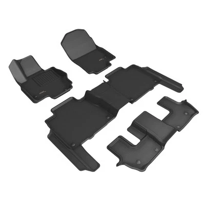 适用于 2021 - 2025 MERCEDES-BENZ GLS-CLASS 脚垫 KAGU 黑色 R1 R2 R3 — 第 1/4 张图片