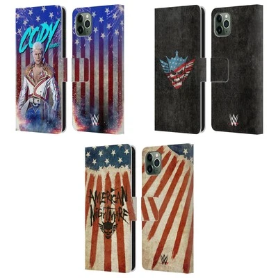 OFFICIAL WWE CODY RHODES GRAPHICS LEATHER BOOK CASE FOR APPLE iPHONE PHONES - Image 1 of 4