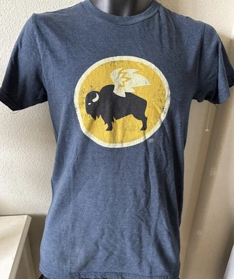 ORG.Buffalo Wild Wings Bison Montana 黄石员工制服工作 T 恤 S — 第 1/4 张图片