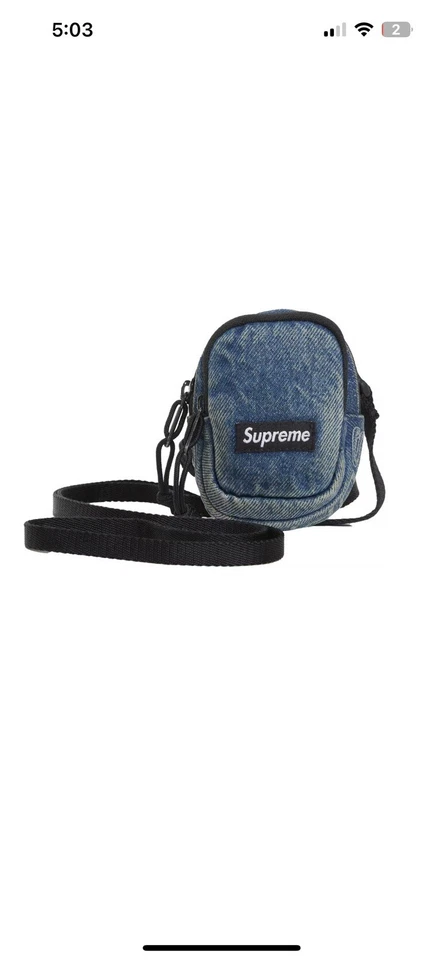 Mini bolso utilitario Supreme Denim índigo lavado Foto 1 de 4