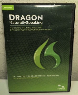 Nuance Dragon Naturally Speaking Version 12 Training Dragon Speech CD ROM NEW - Image 1 of 3