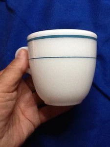 TAZA DE CAFÉ PYREX 723-29 BLANCA CON LÍNEAS AZULES 092625D - Imagen 1 de 5