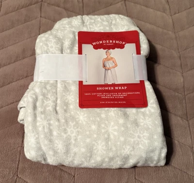 Target Wondershop Copo de Nieve Gris y Blanco Envoltura de Ducha ~ 31" x 37" ~ ¡NUEVO CON ETIQUETAS! Foto 1 de 4