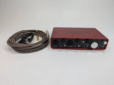 Focusrite Scarlett 2i4 USB Audio Interface 1st Gen With 2 Cables - Tested Works - Image 1 of 4