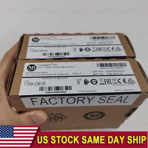 New Allen-Bradley 1769-OB16 CompactLogix 16 Pt 24VDC D/O Module US Free Tax - Picture 1 of 4