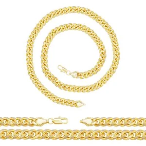 Collar de cadena de eslabones cubanos relleno de oro de 14K 24" broche de garra de langosta joyería regalo para - Imagen 1 de 13