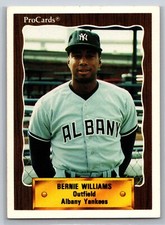 1990 Pro Cards #789 Bernie Williams     Albany-Colonie Yankees Card