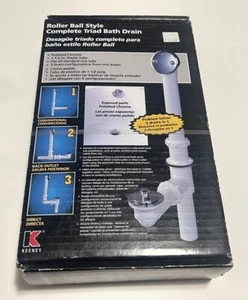 Keeney 86W Roller Ball Style Triad Bath Drain - Picture 1 of 2