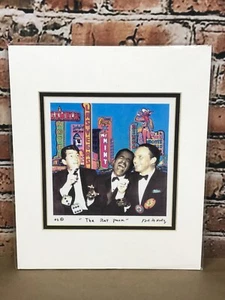 "The Rat Pack" in Vegas Nelson De La Nuez Pop Art Print Signed 2002 - Picture 1 of 6