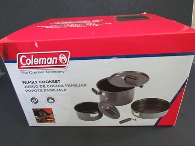 NEW Coleman 6-piece Family Cookset Non-Stick Camping Frying Pan Stock Pot Sauce - Image 1 of 3