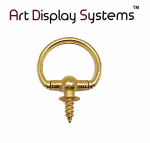 Art Display Systems Large Brass Oval Decorative Hanger – Pro Quality – 2 Pack - Picture 1 of 1