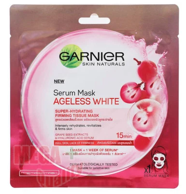 Garnier Skin Natural Serum Mask Ageless Whiten Super Hydrating Firming Mask 32g - Image 1 of 3