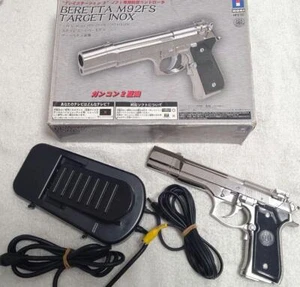 Hori Beretta M92FS Target Inox Guncon With Foot Pedal & Box HP2-22 Playstation 2 - Picture 1 of 2