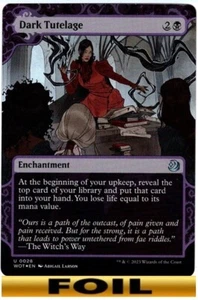 1x - Dark Tutelage - FOIL SHOWCASE - Wilds of Eldraine: Enchanting Tales CUC MTG - Picture 1 of 1