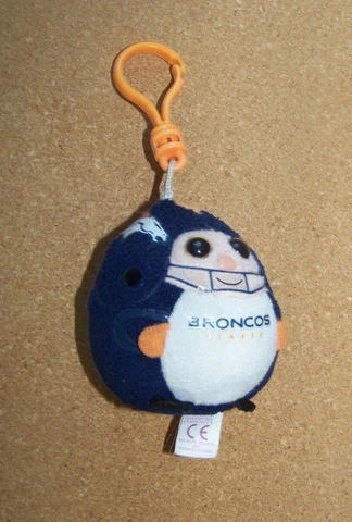 Denver Broncos key ring plush blue Ty NFL ball Cover