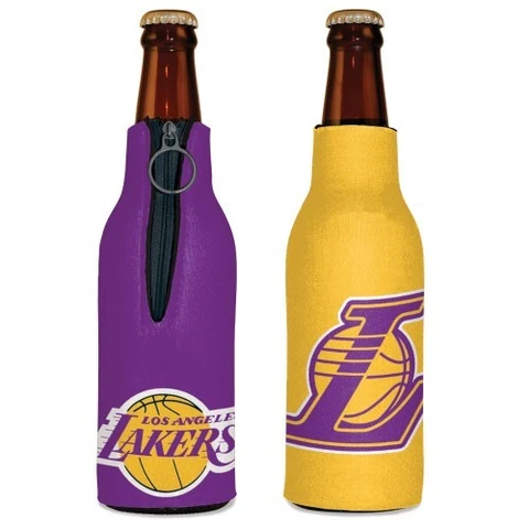LOS ANGELES LAKERS BOTTLE HOLDER COOZIE KOOZIE COOLER WITH ZIPPER Cover