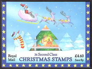 Great Britain 1987 Sc# 1375u MNH Sheet of 36 Christmas Stamps in Festive Folder