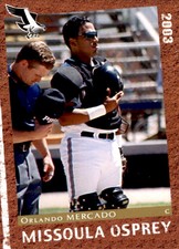 2003 Missoula Osprey Grandstand #20 Orlando Mercado Arecibo Puerto Rico PR Card